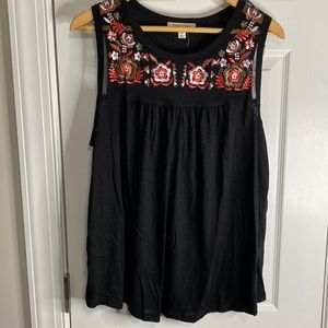 Tempted - Black Floral Tank